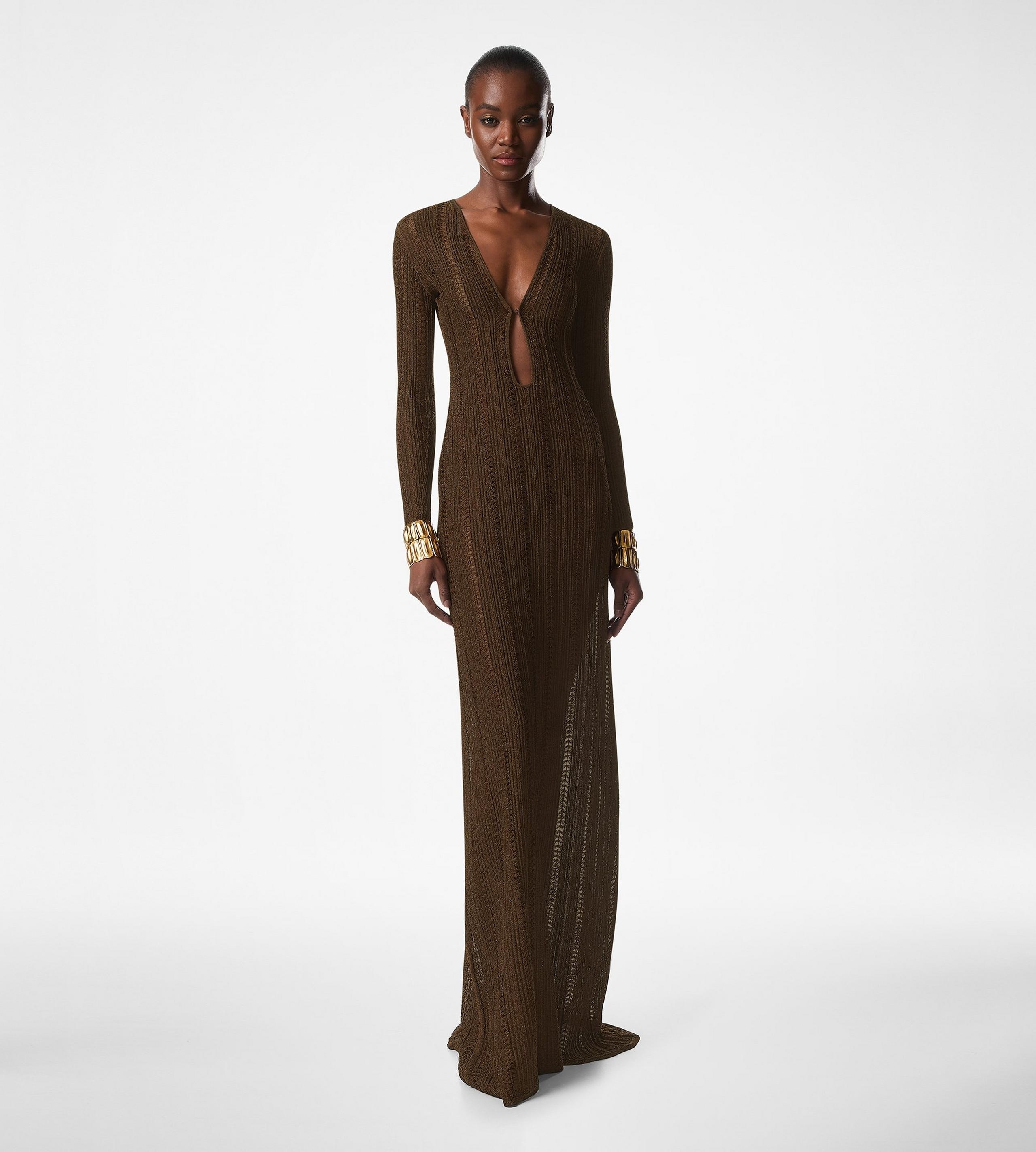 LUREX KNIT EVENING DRESS - 3