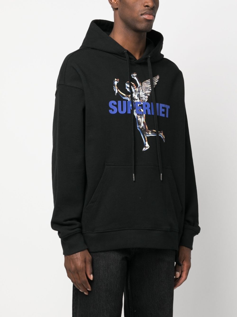 Rolls-print crew-neck hoodie - 3
