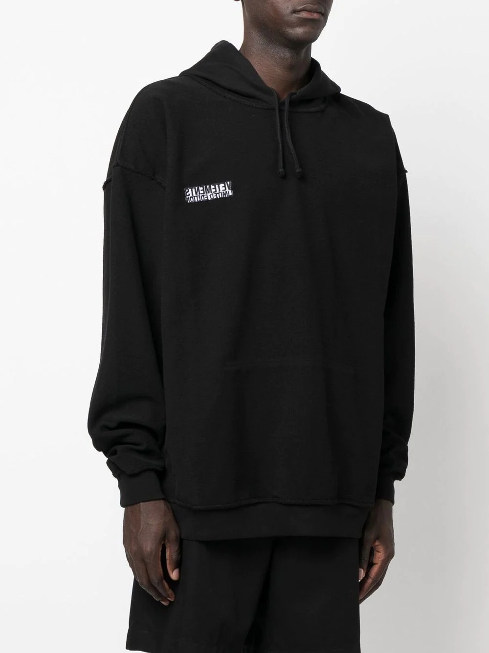 logo drawstring hoodie - 4