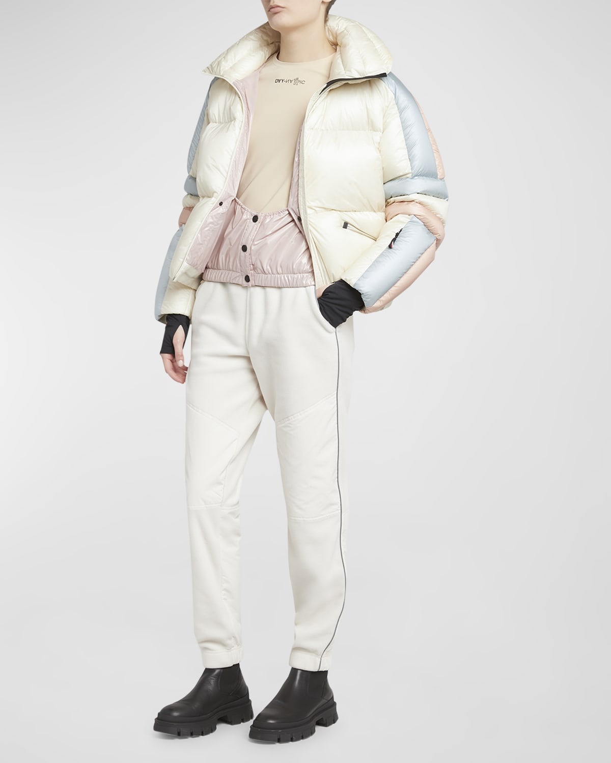 Mismi Colorblock Puffer Bomber Jacket - 3