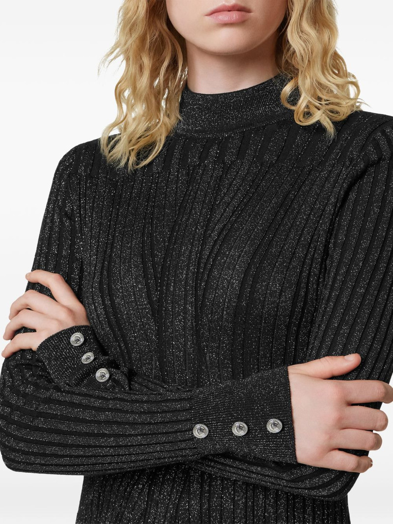 button-detail cotton sweater 5