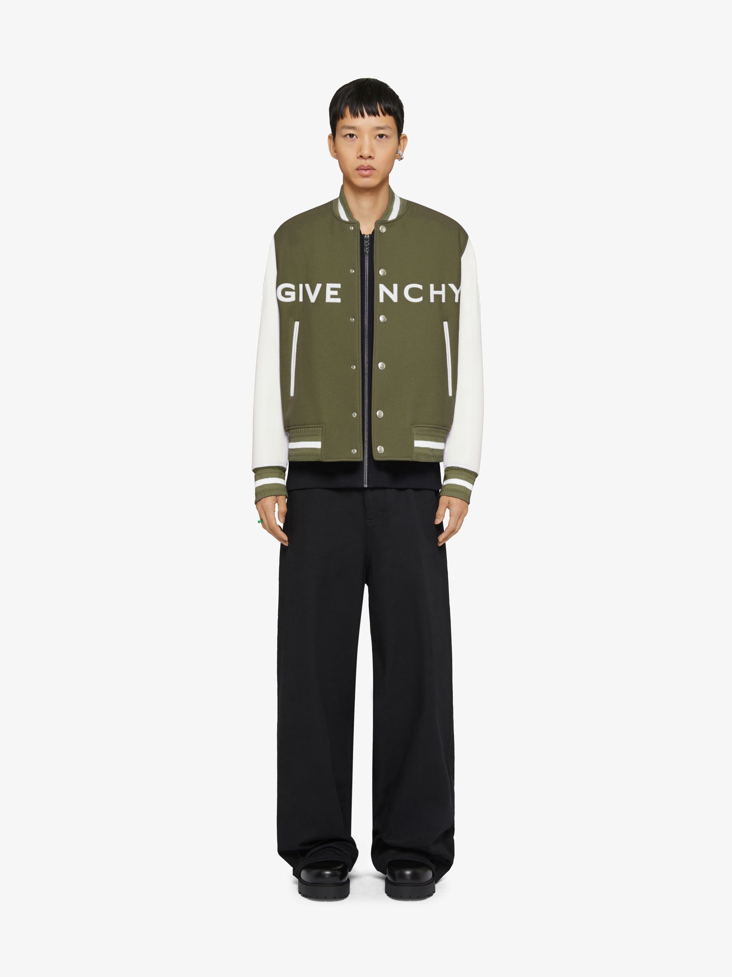 GIVENCHY VARSITY JACKET IN WOOL AND LEATHER - 2