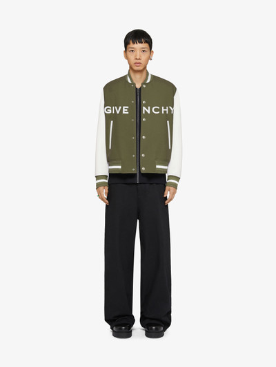 Givenchy GIVENCHY VARSITY JACKET IN WOOL AND LEATHER outlook