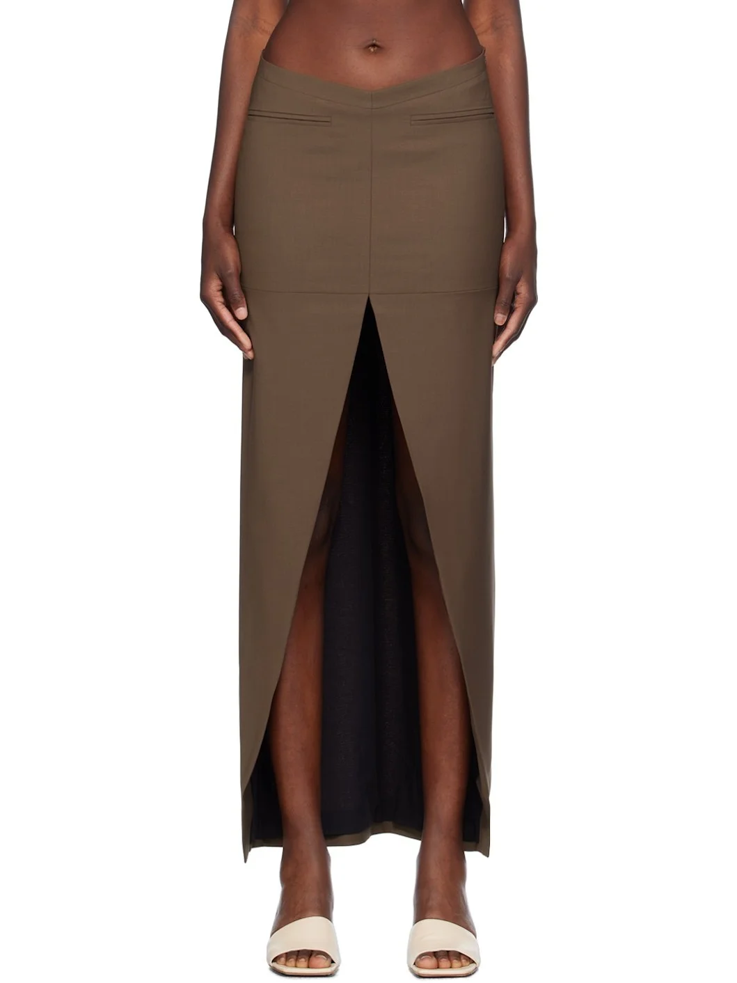 Brown Castor Maxi Skirt - 1