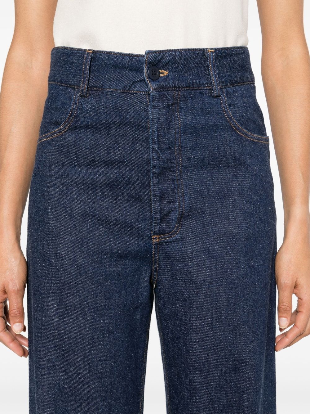 high-waisted straight-leg jeans - 5