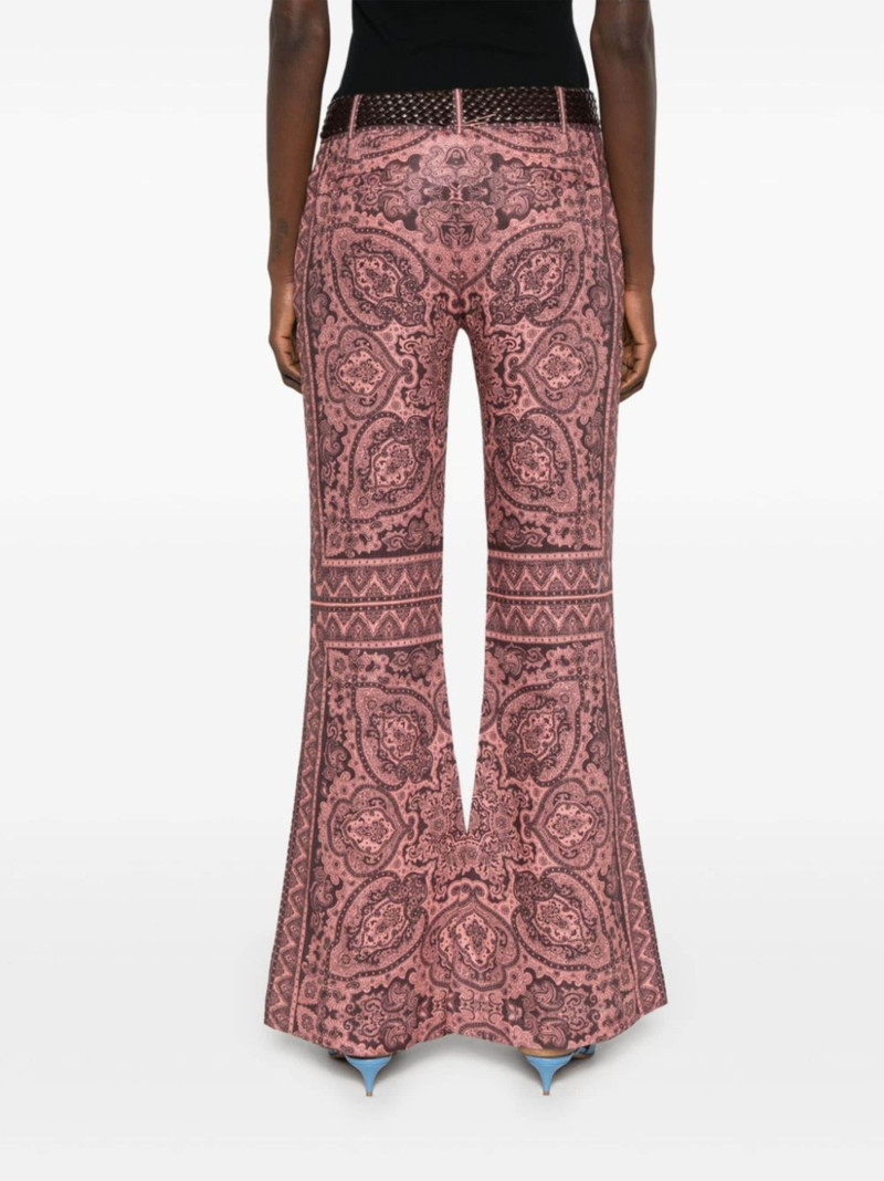 Ottie paisley-print flared trousers 4