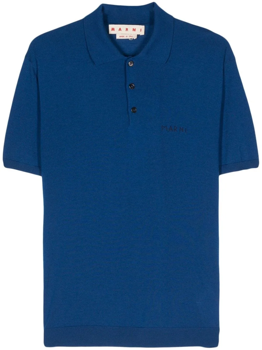 logo-embroidered polo top - 1