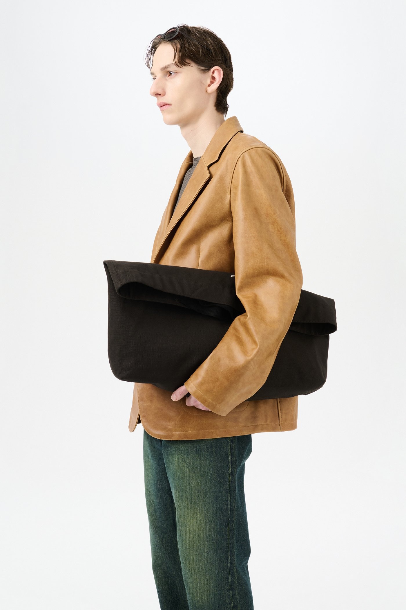 Oblong Tote Dark Olive Ultra Canvas - 5