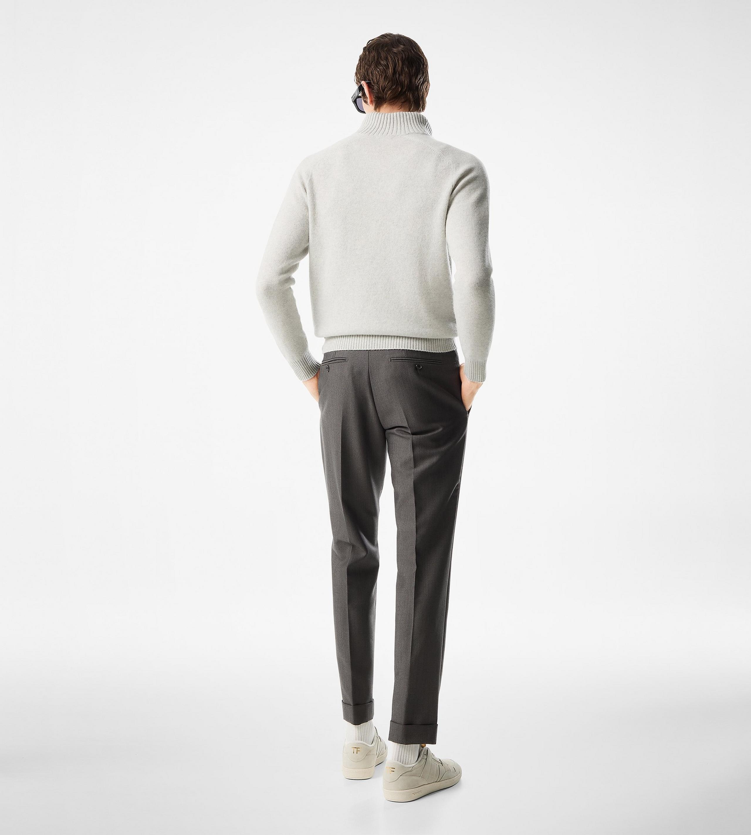 CASHMERE LAMBSWOOL HALF ZIP - 3