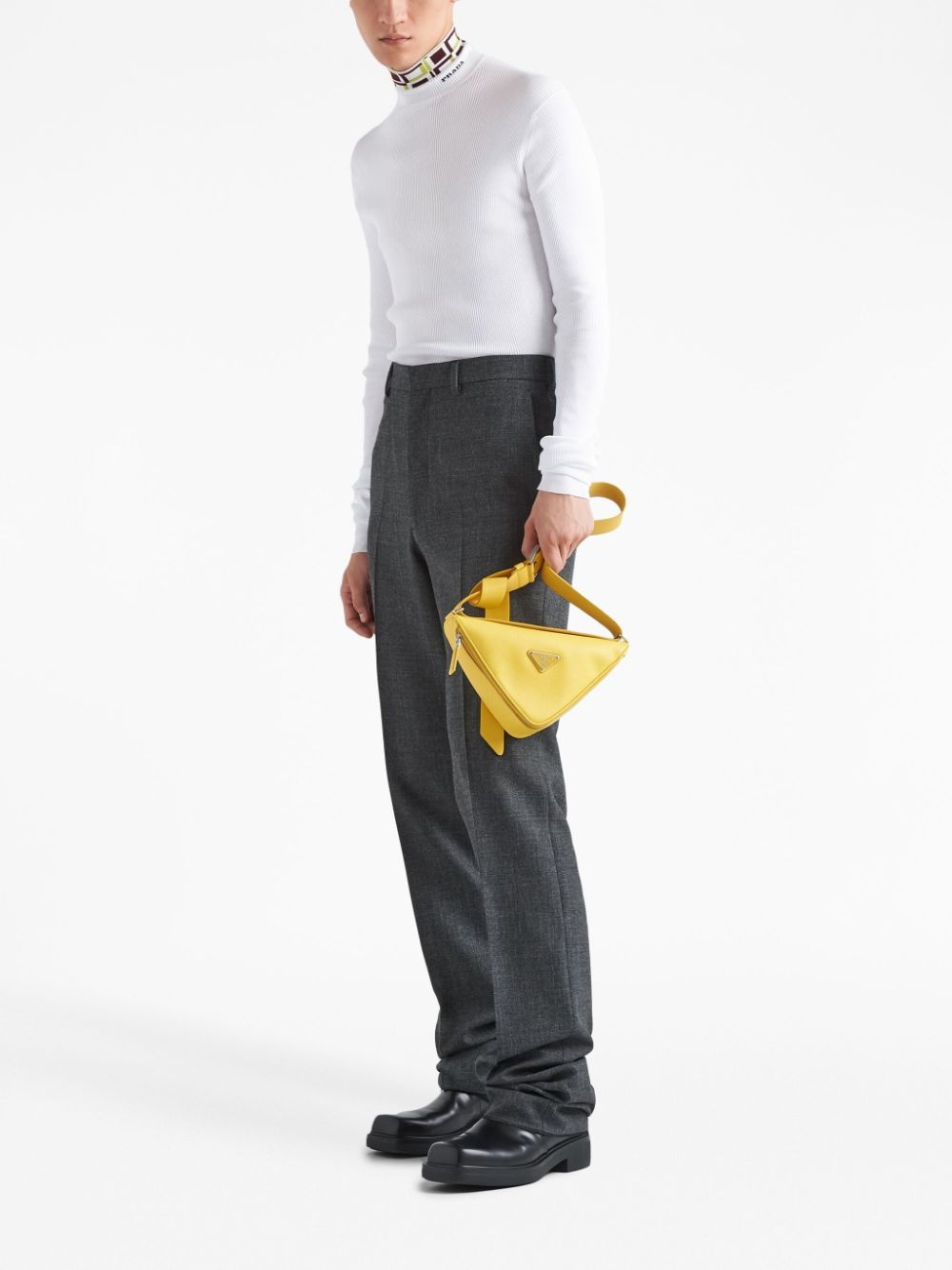 Triangle logo-plaque shoulder bag - 2