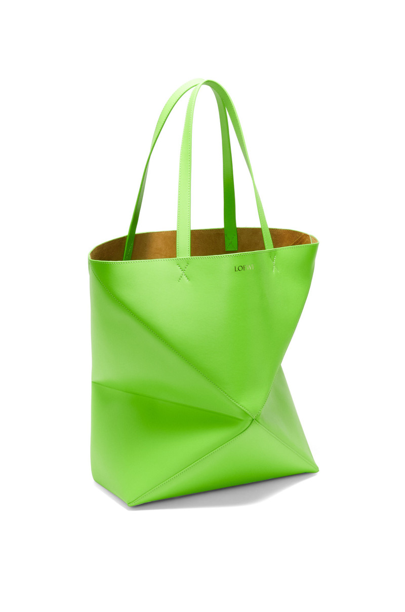Loewe XL Puzzle Fold Tote in shiny calfskin outlook