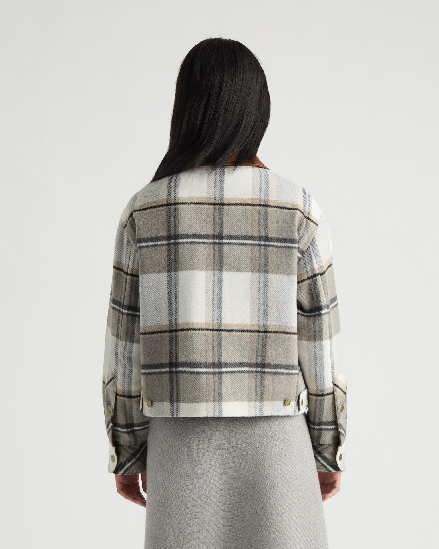 Neuville Plaid Cropped Jacket - 5