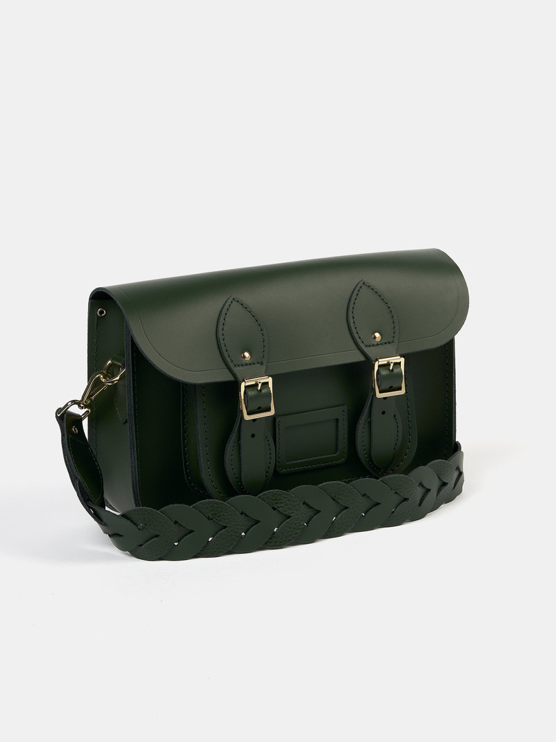 The Satchel Shoulder Bag - Racing Green 3