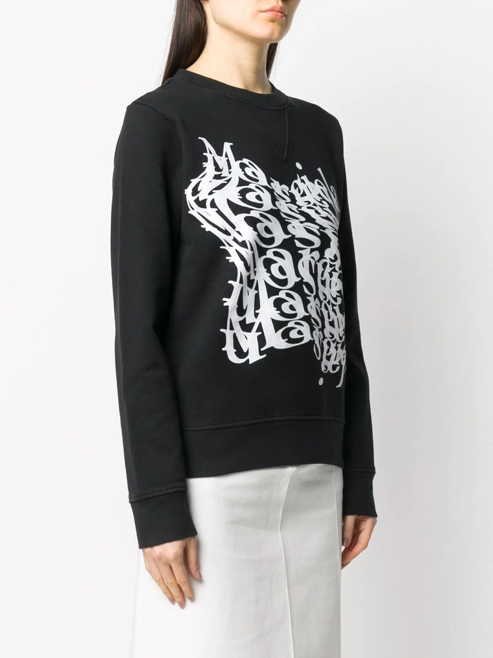 logo print crew neck sweatshirt - 3