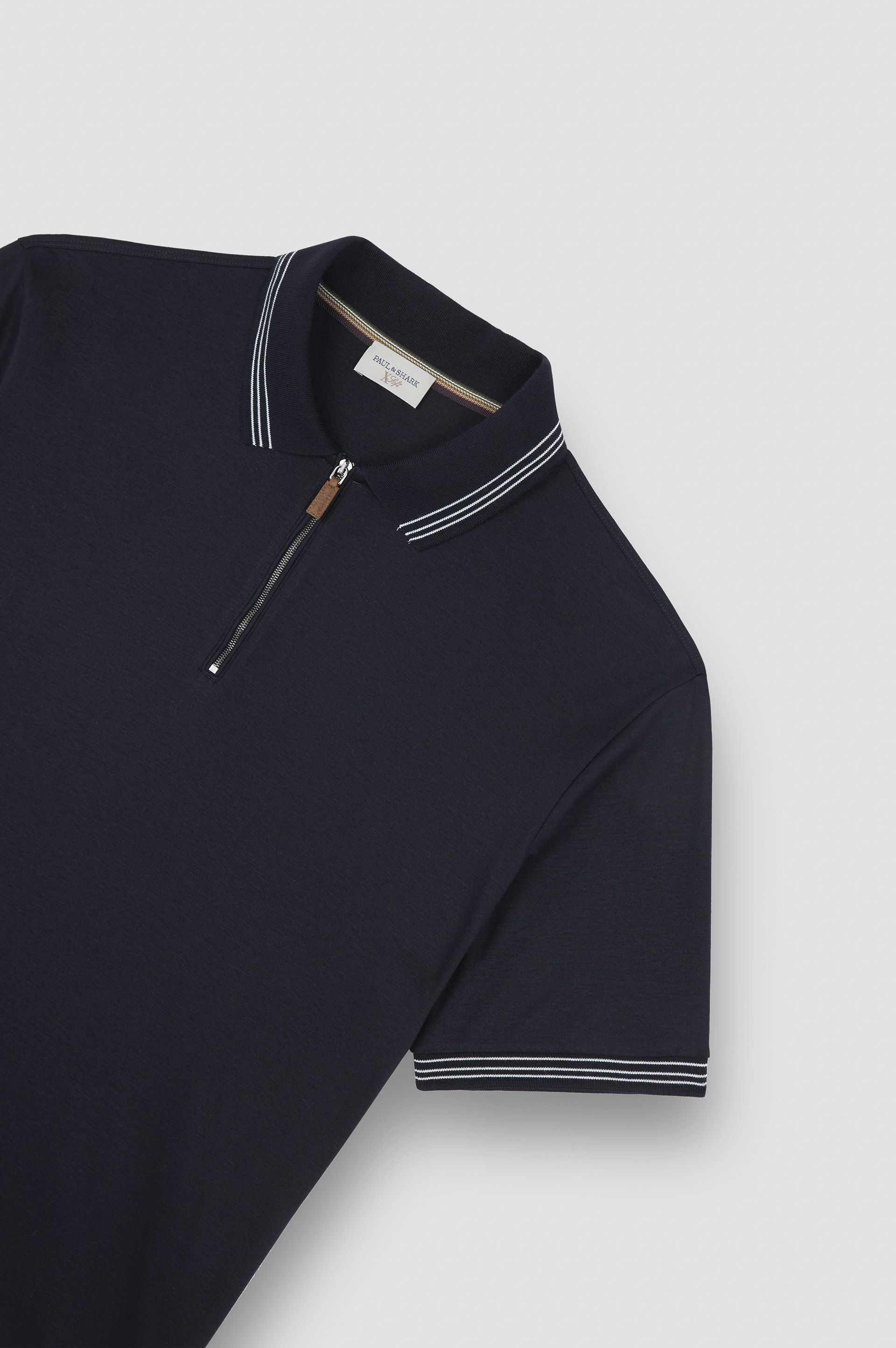 X-SOFT INTERLOCK COTTON POLO SHIRT WITH STRIPED PROFILES - 5