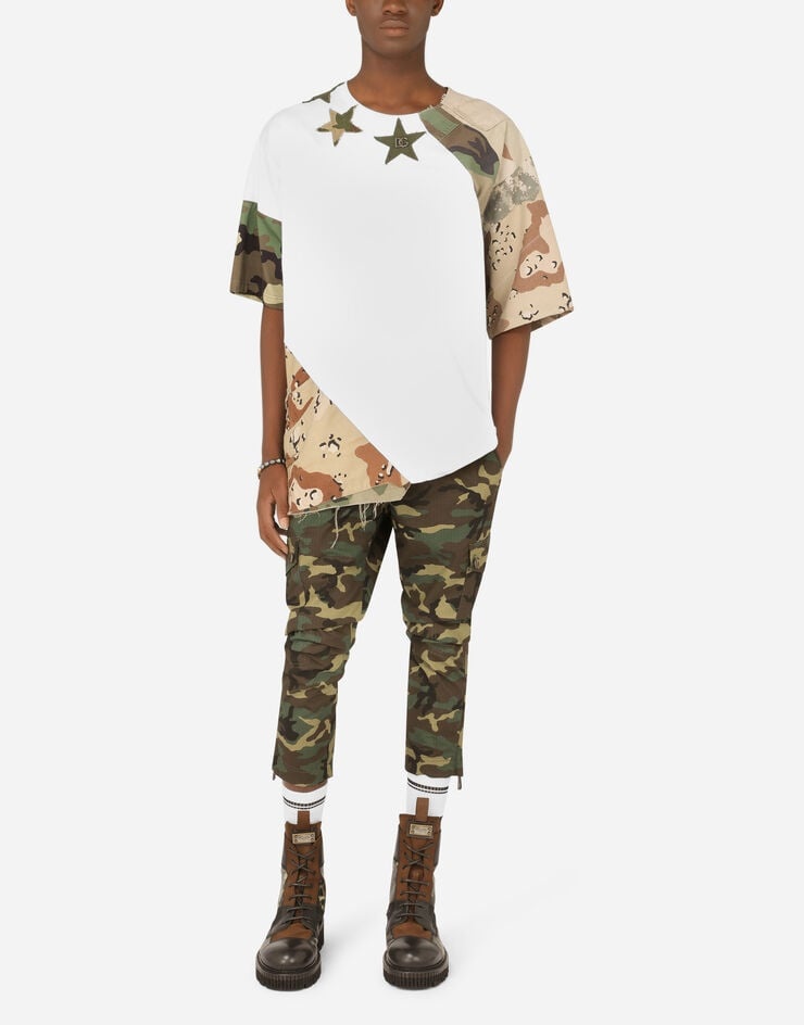 Camouflage patchwork T-shirt with DG logo - 6