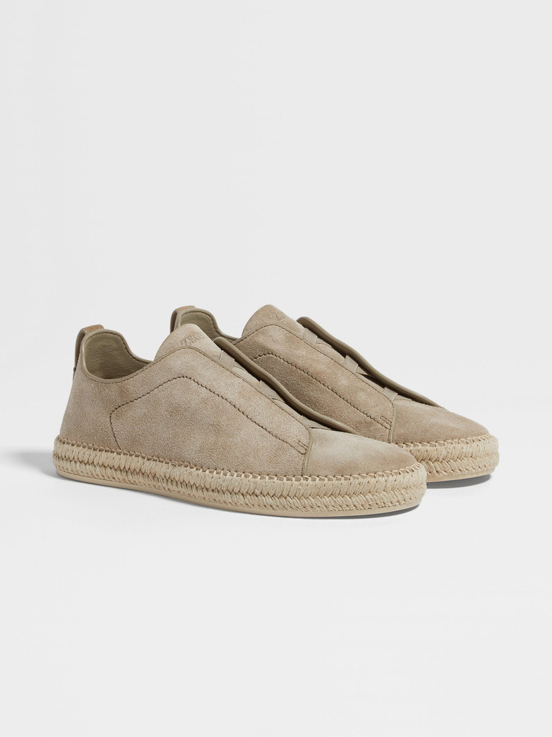 BEIGE SUEDE TRIPLE STITCH™ ESPADRILLES - 1