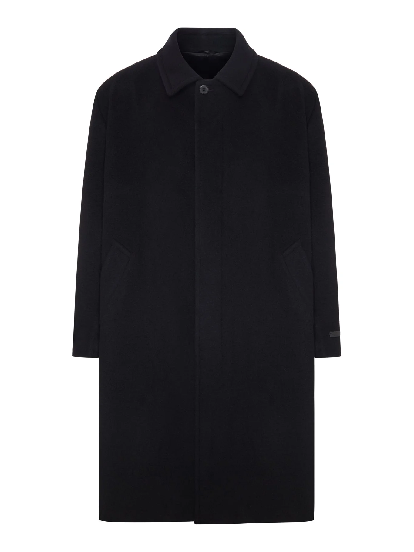 LONG WOOL AND CASHMERE BLEND COAT - 1