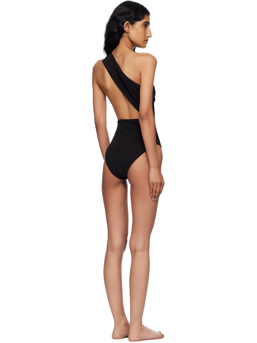 Black Crepe Luisa Swimsuit - 3