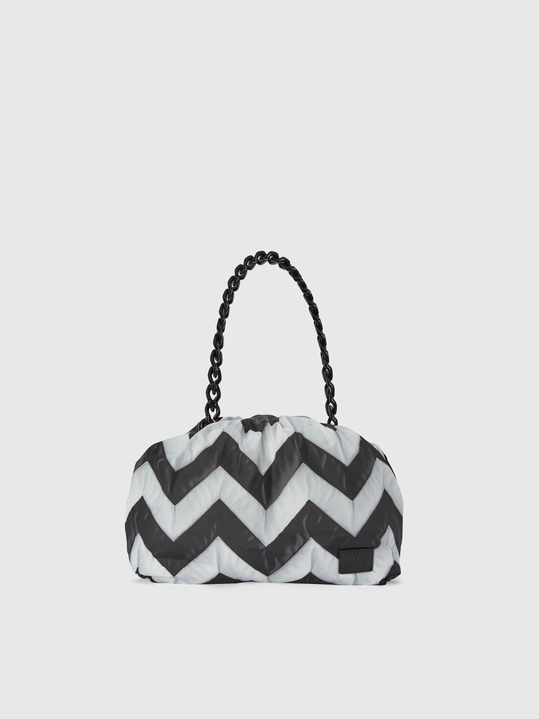 Zig zag fabric clutch with removable shoulder strap - 1