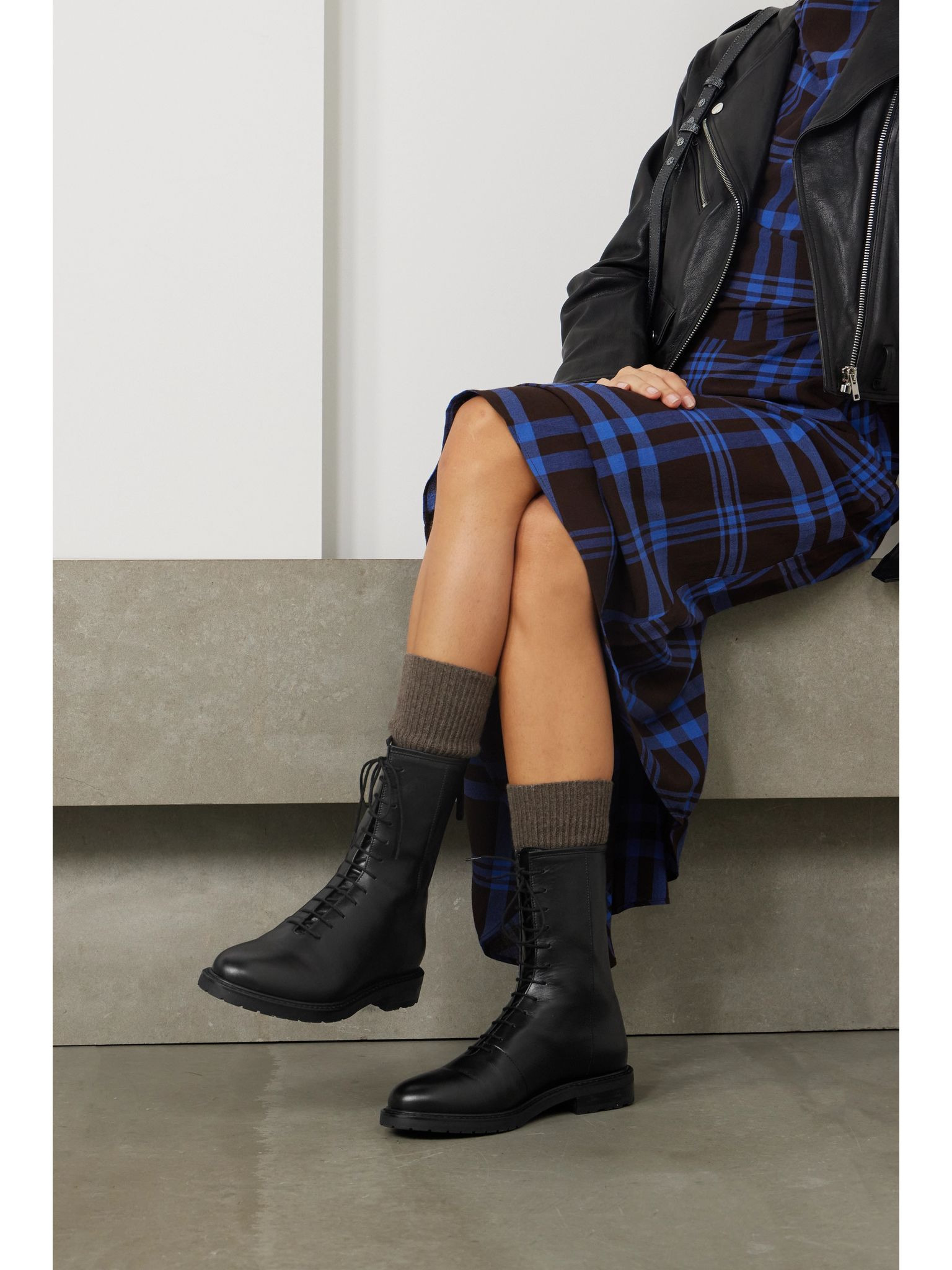 08 leather ankle boots Black - 2