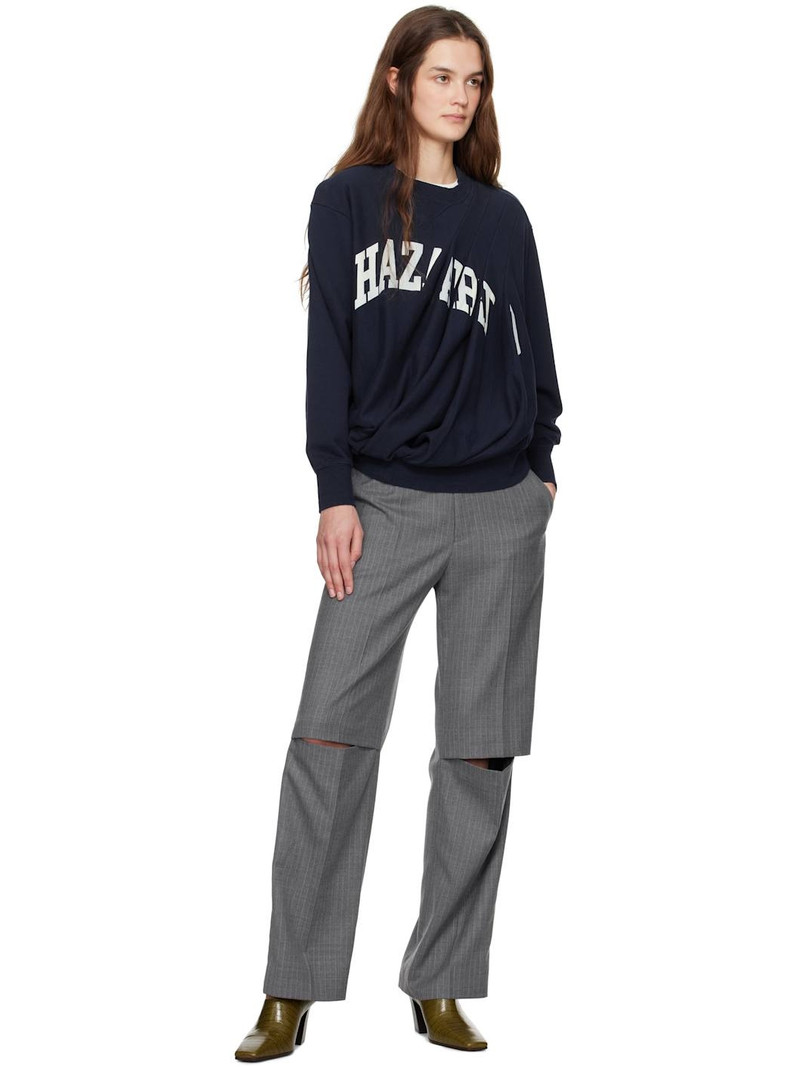 UNDERCOVER Gray Slashed Trousers outlook