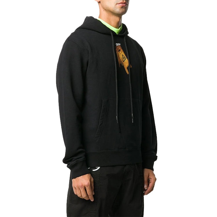 Off-White Pascal Printing Hooded Pullover Men Black OMBB034F20FLE0031010 - 2