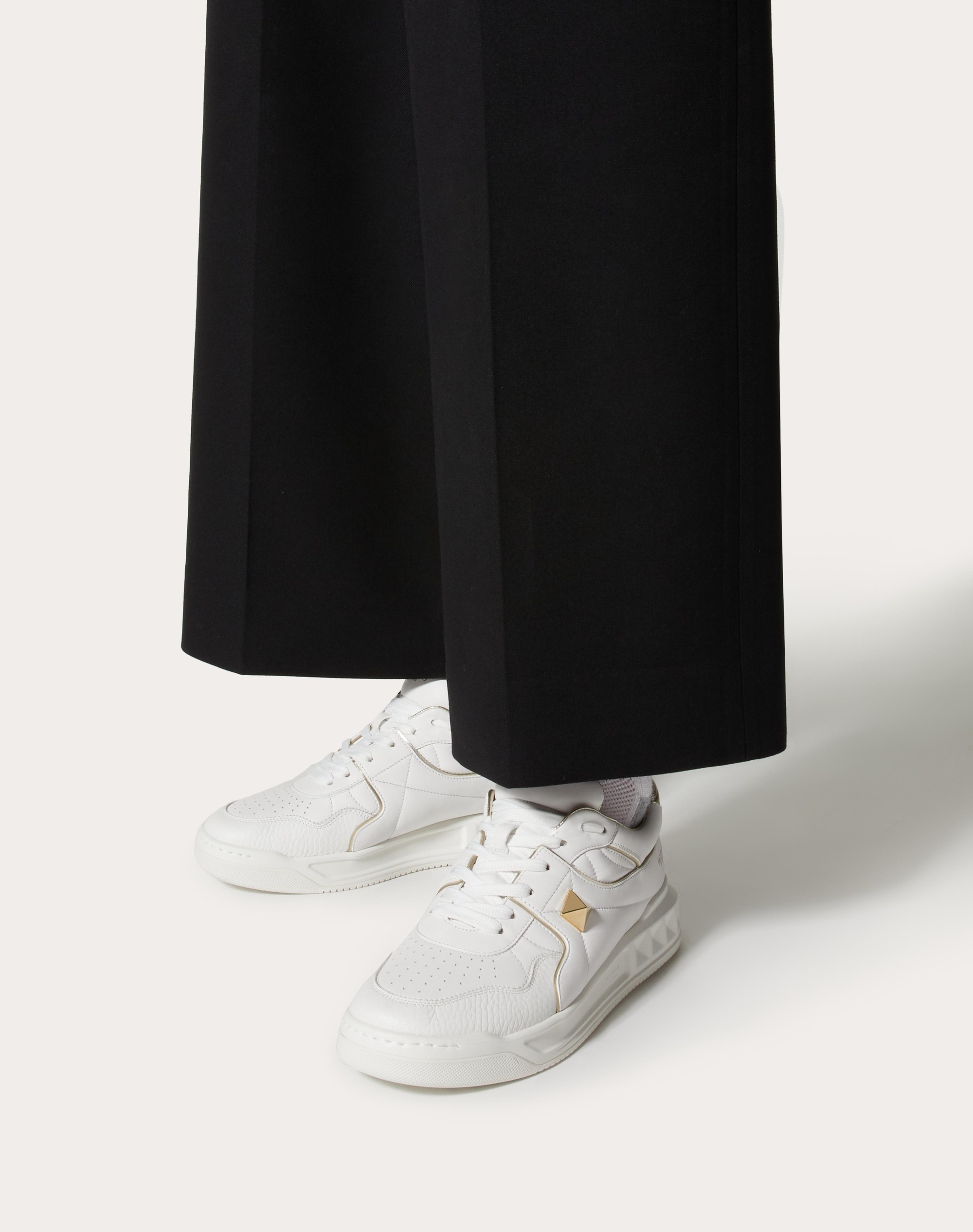 ONE STUD LOW-TOP SNEAKER IN NAPPA LEATHER - 6