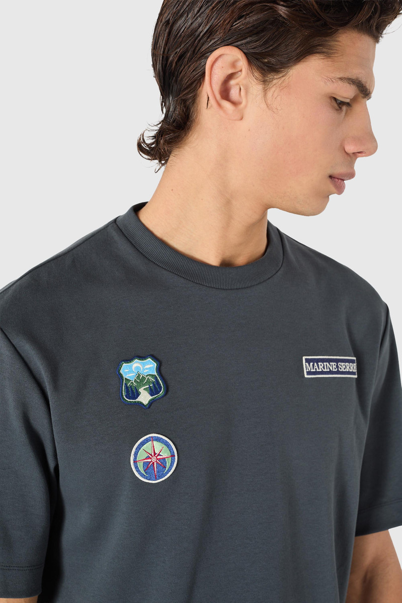 Scout patches crewneck t-shirt organic cotton 3