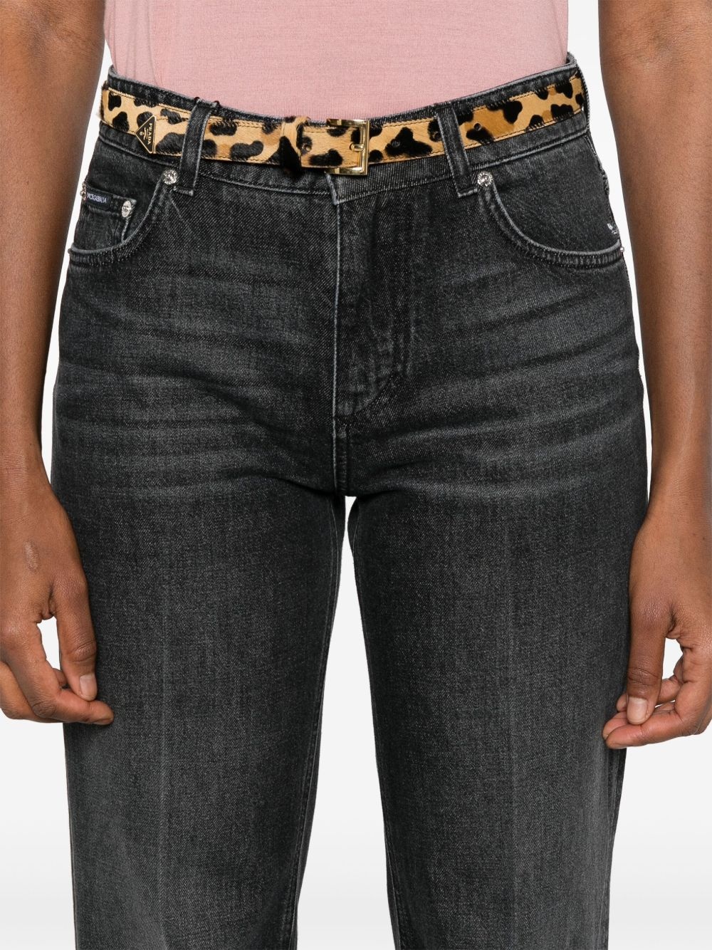 pressed-crease straight-leg jeans - 5