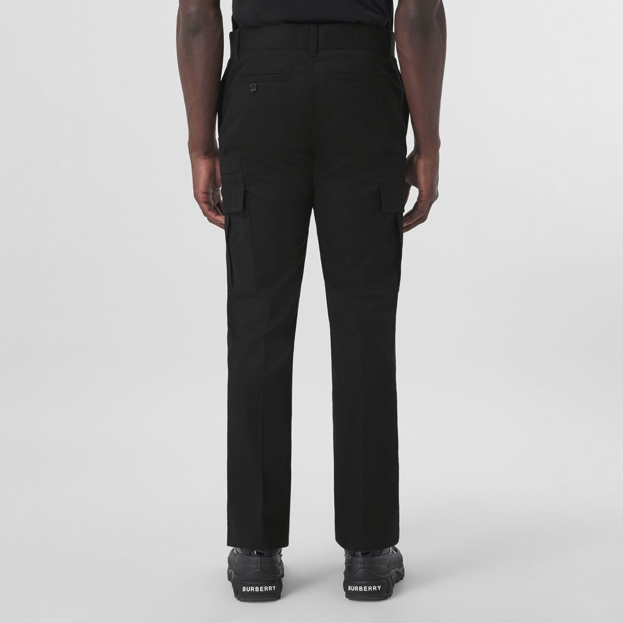 D-ring Detail Cotton Gabardine Tailored Trousers - 4