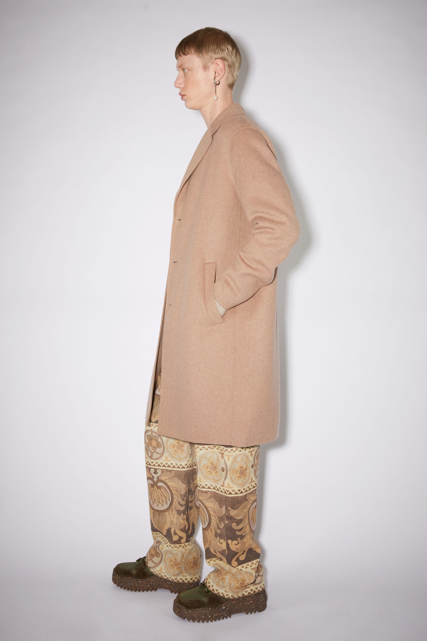 Double face coat - Camel melange - 4