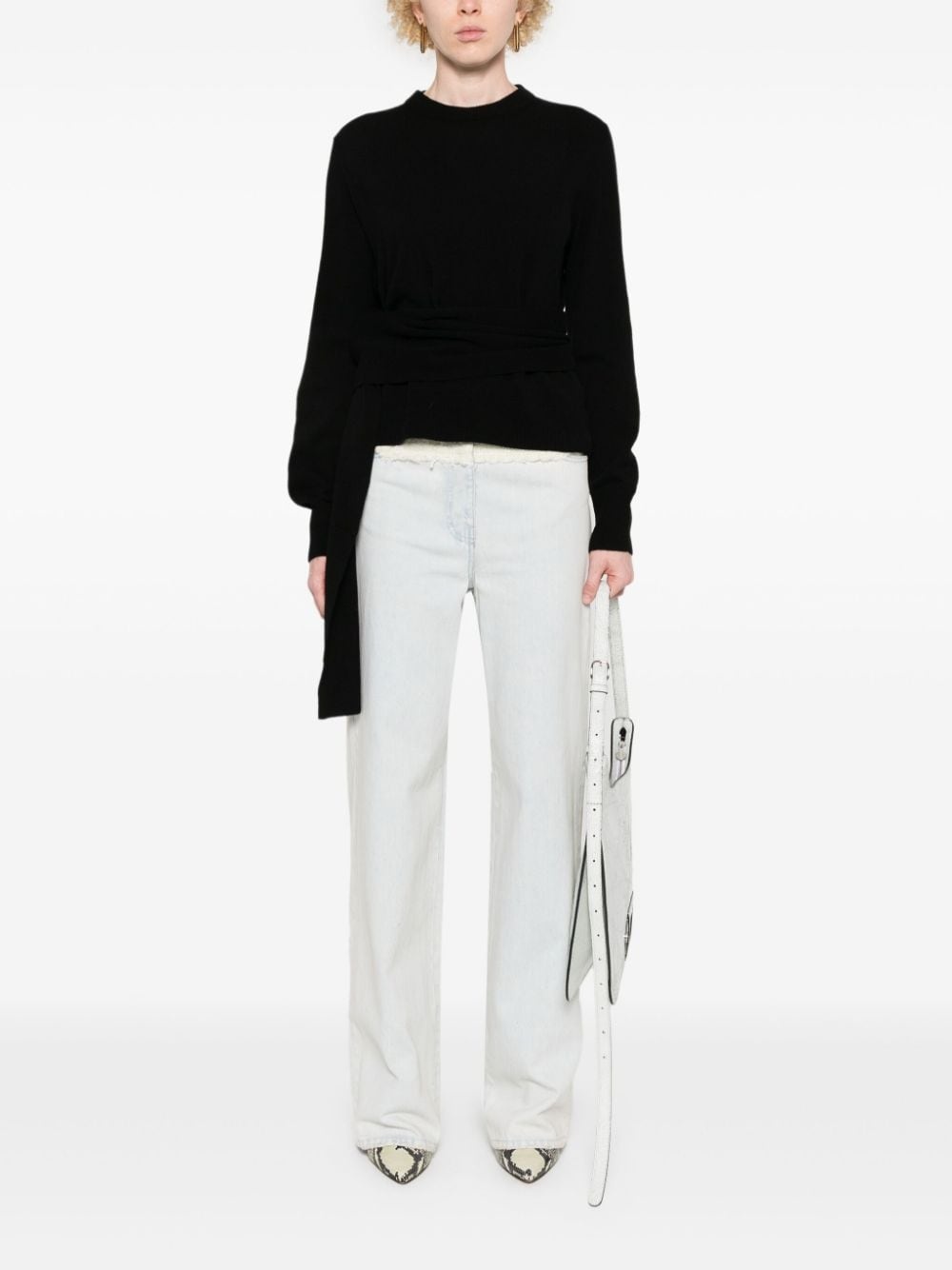 single-stitch logo sweater - 2