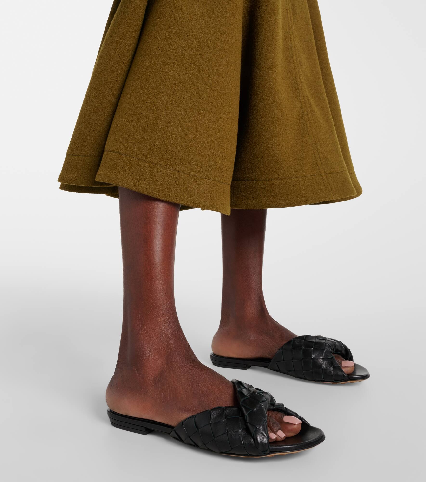 Blink Intrecciato leather slides - 4