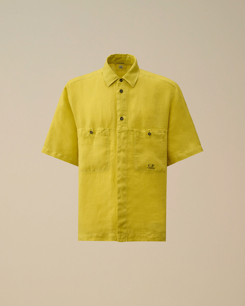 Linen Boxy Short Sleeve Shirt 1