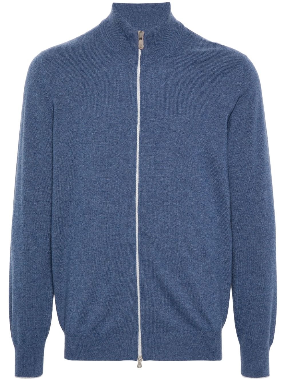 zip-up cashmere jumper - 1