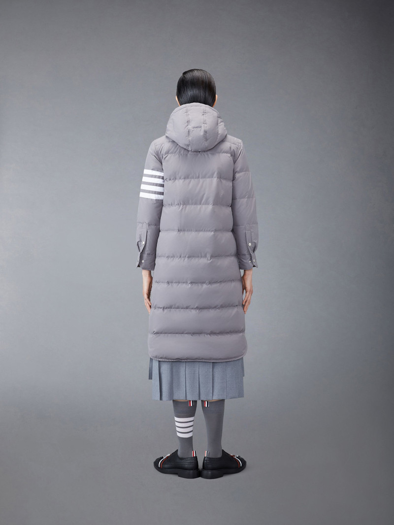 Thom Browne DOWN FILLED BELOW KNEE HOODED SHIRTDRESS W/ 4 BAR IN MILITARY RIPSTOP outlook