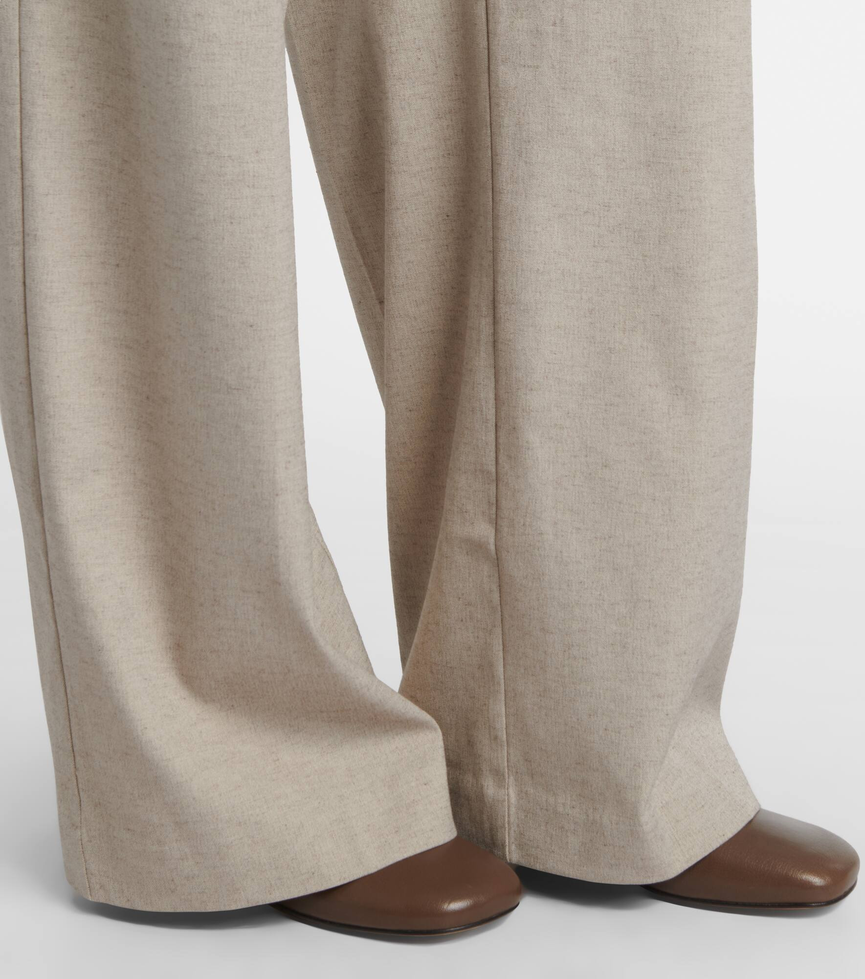 Leone mid-rise wide-leg pants - 5