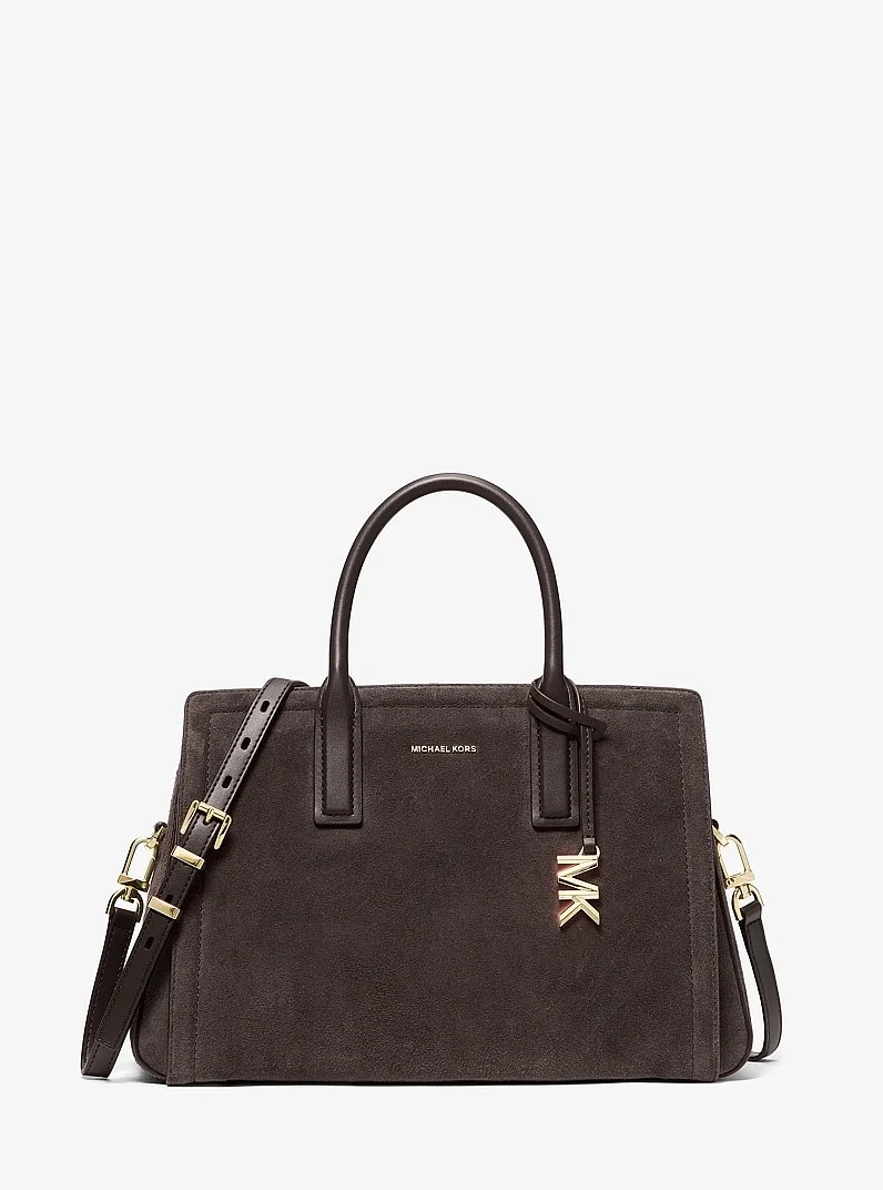 Laila Medium Suede Satchel - 1