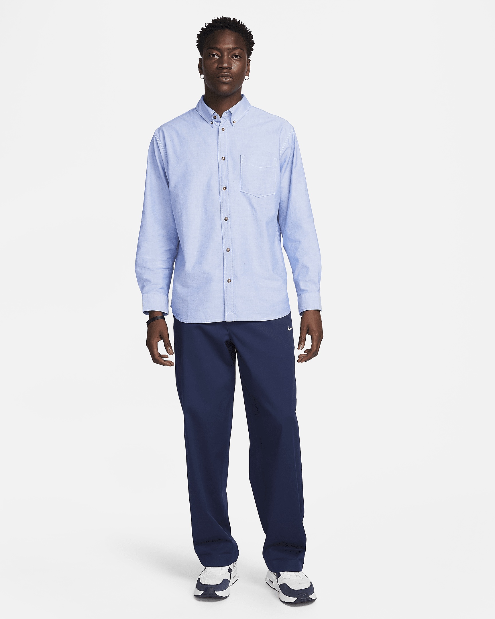 Nike Life Men's Long-Sleeve Oxford Button-Down Shirt - 6