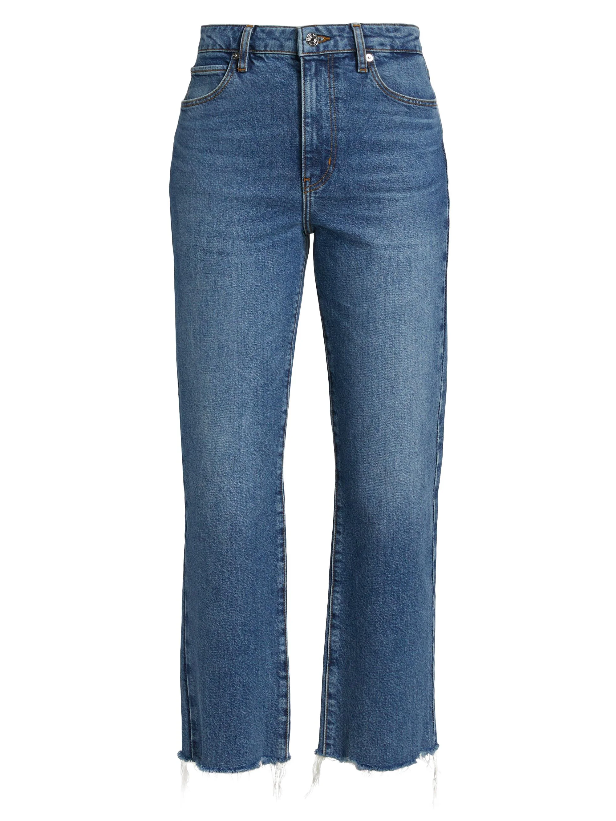 Women's The Ruler High-Rise Stretch Crop Jeans - Stash Destructed Fray - 1