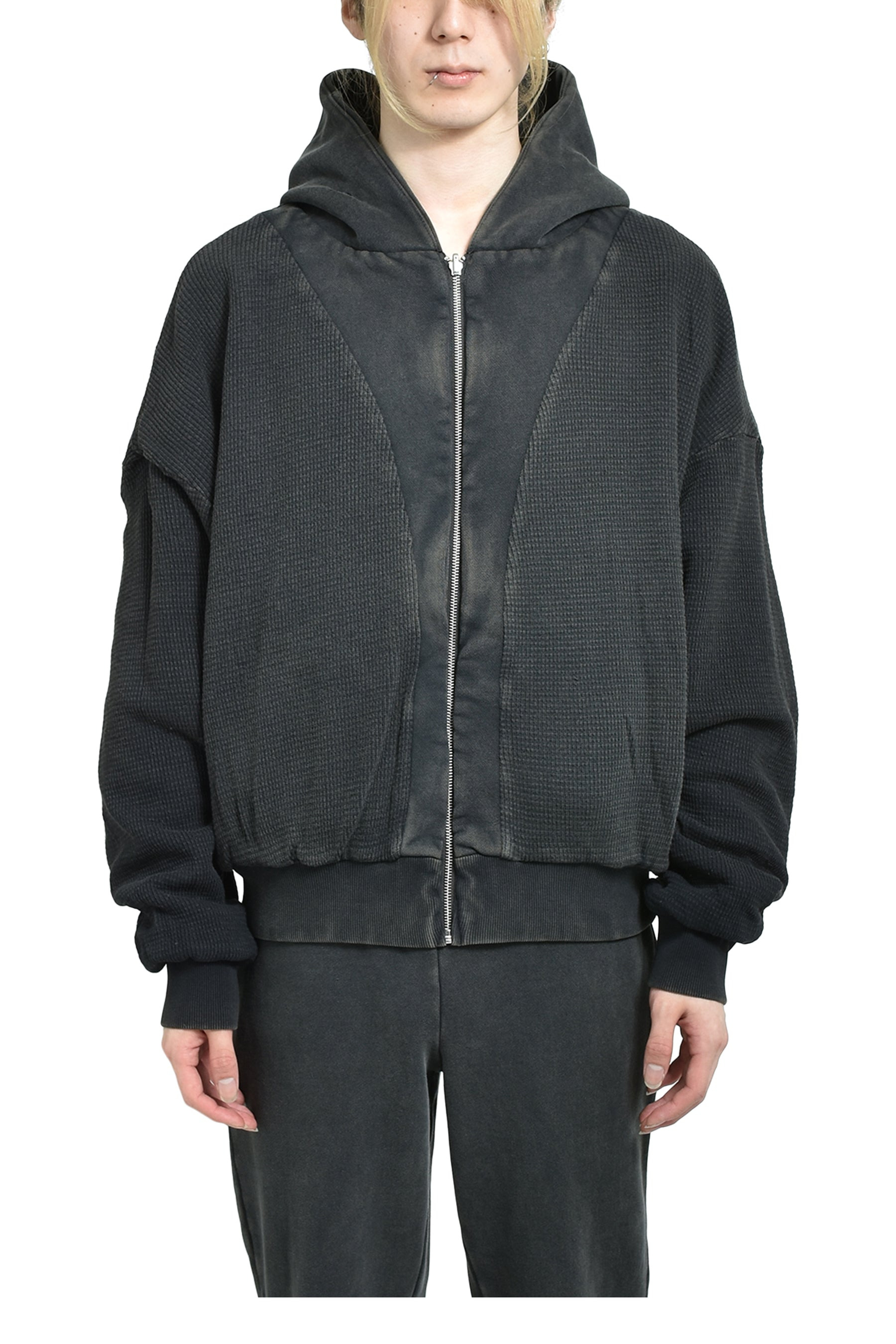 THERMAL HOOD / WASHED BLK - 6