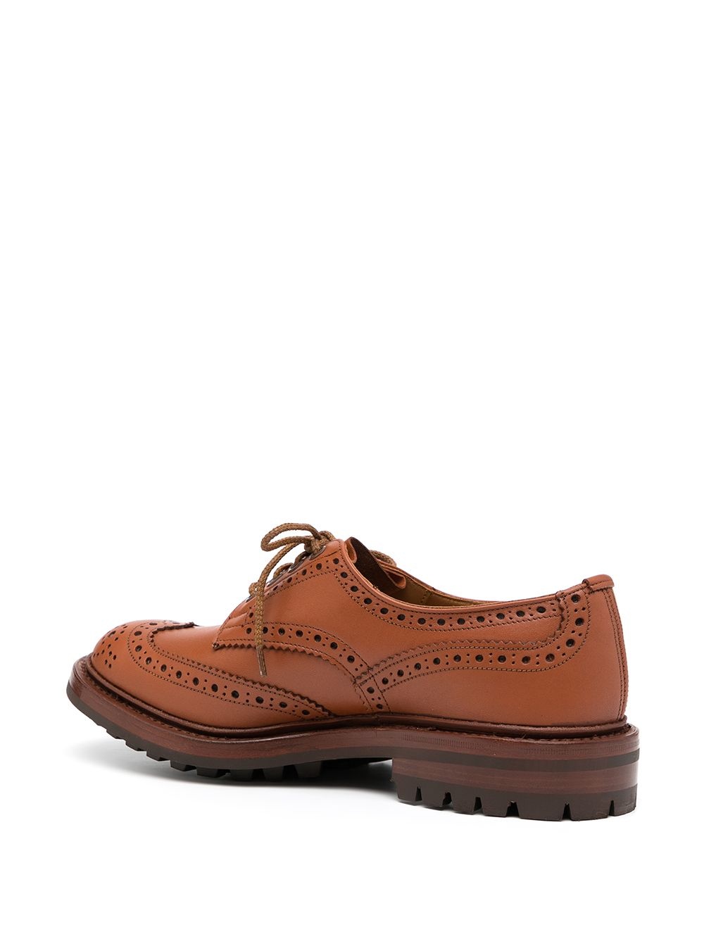 lace-up leather brogues - 3