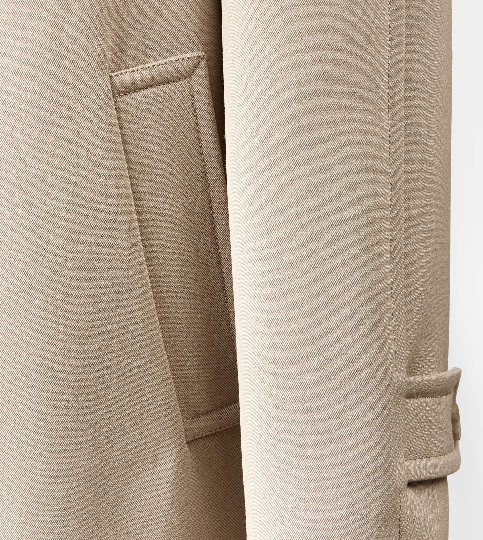 OVER COAT IN WOOL - BEIGE - 4