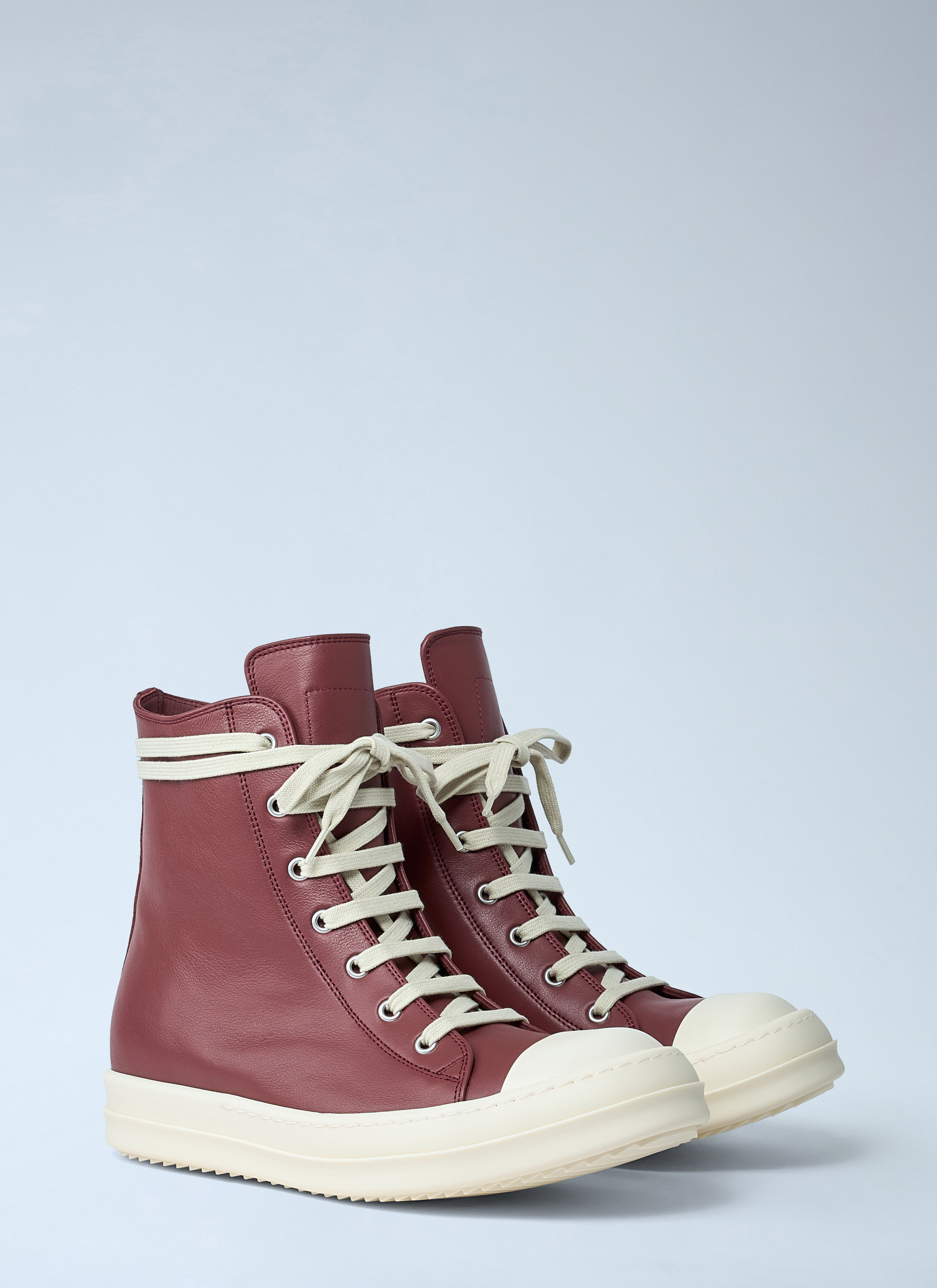 Rick Owens Women Leather High-Top Sneakers - 2
