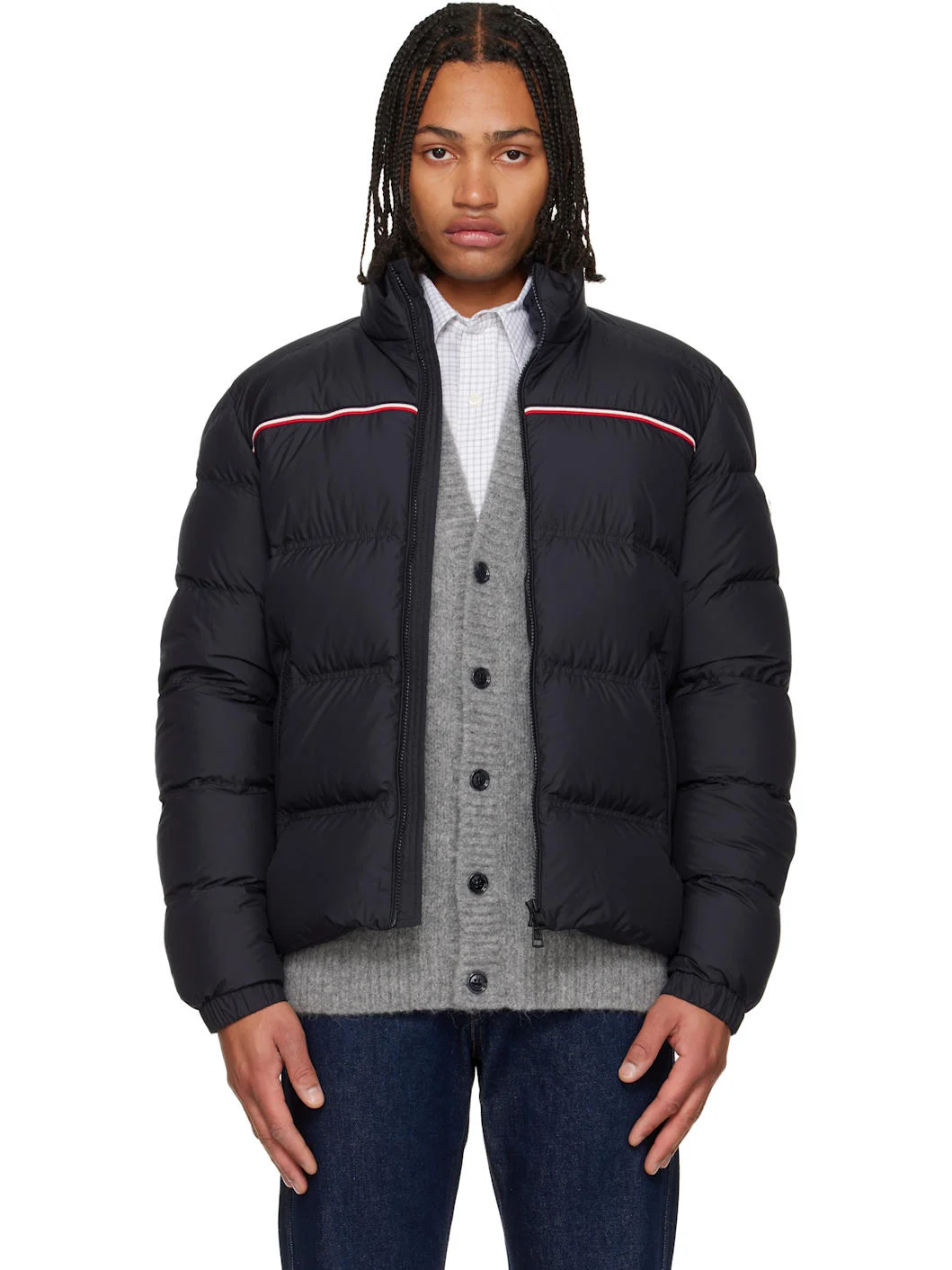 Navy Archivo Bouvaque Down Jacket - 1