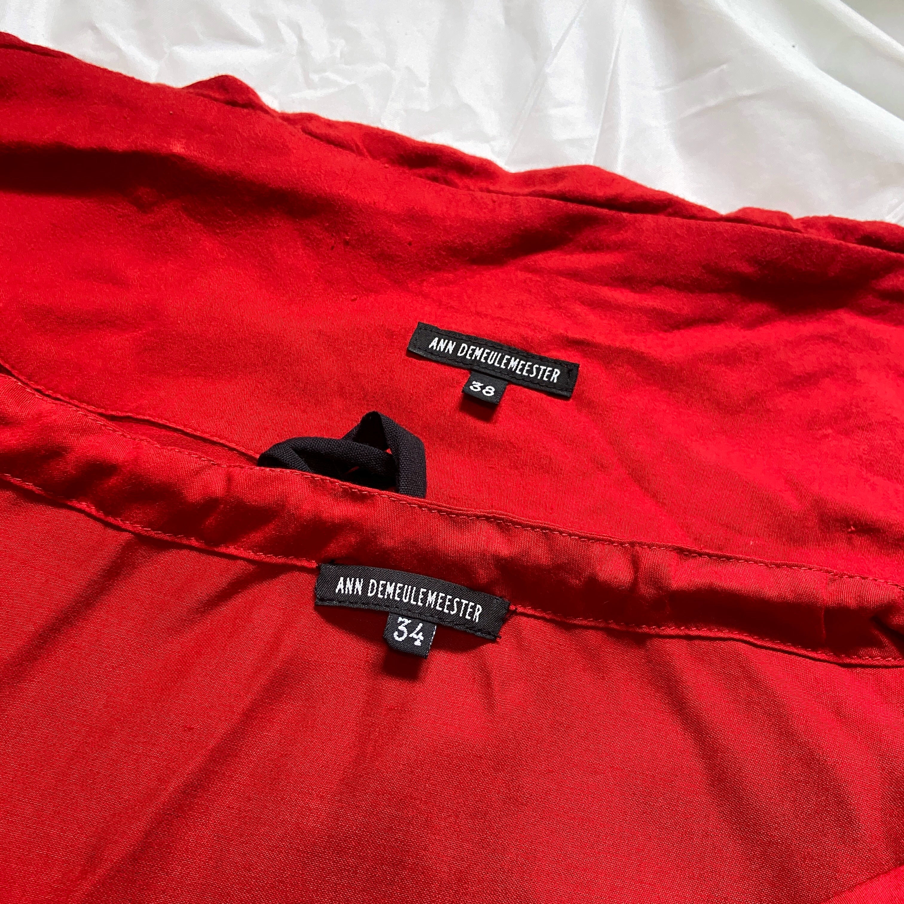 Ann Demeulemeester Spring 2010 Red Riding Hood Jacket and Skirt Set - 6
