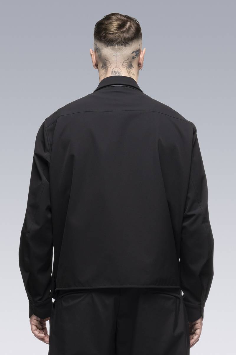 LA10-DS schoeller® Dryskin™ Press Button Shirt Jacket Black 4