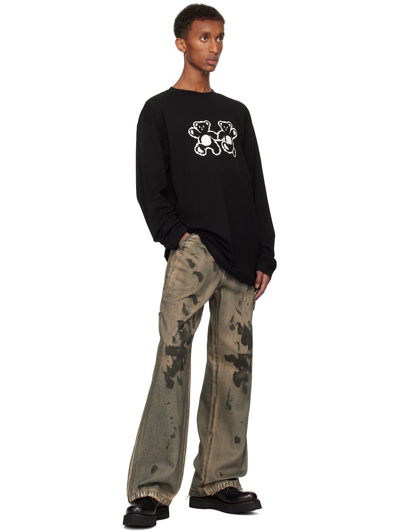 We11done Gray & Beige Carpenter Jeans outlook