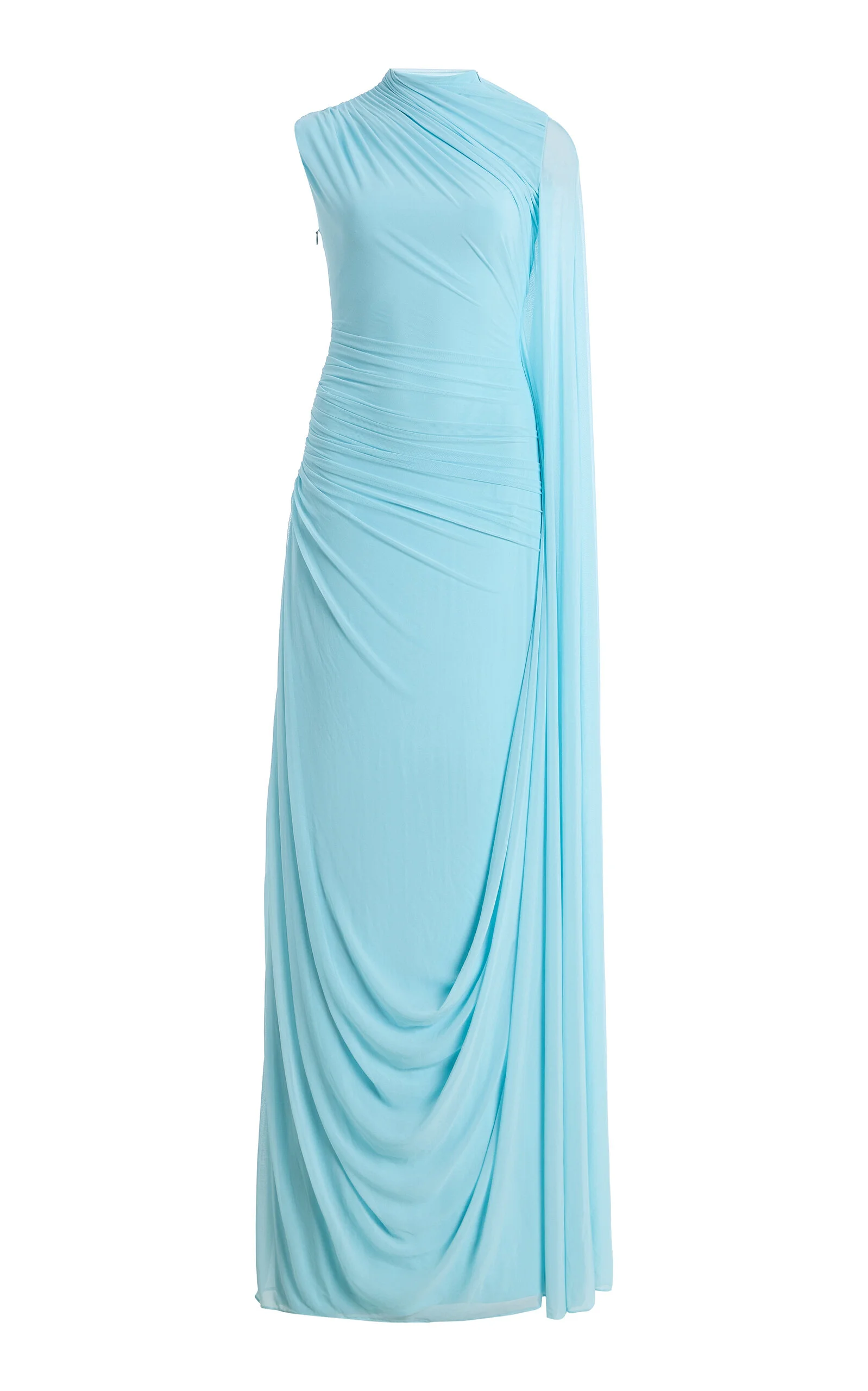 Exclusive Maple Draped Chiffon Maxi Dress - 1